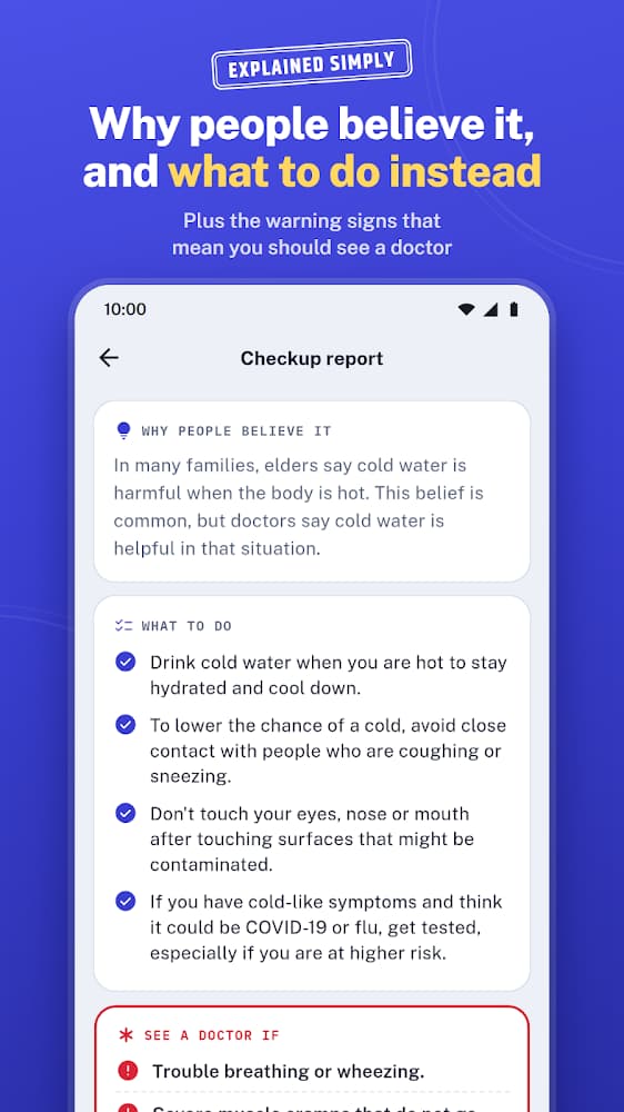 Fact Checkup report explaining why people believe a claim and what to do instead