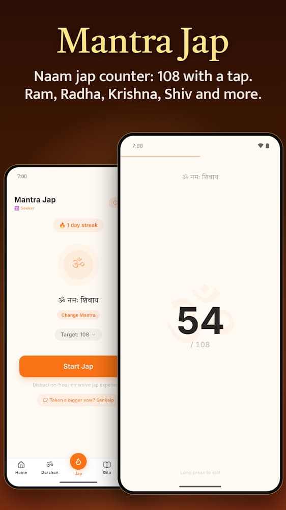 Sanatan Marg mantra jap counter at 54 of 108